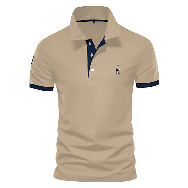 The Arona Men's Contrast Trim Cotton Polo Shirt