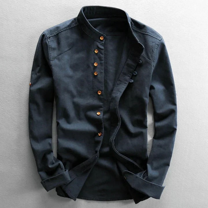 The Malibu Men's Breathable Linen Collar Shirt