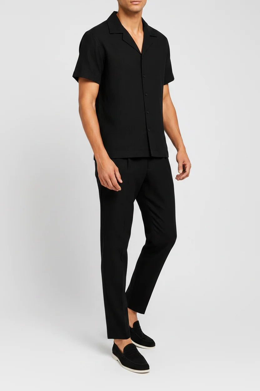 The Merano Men's Smart Casual Linen Shirt & Trousers Set