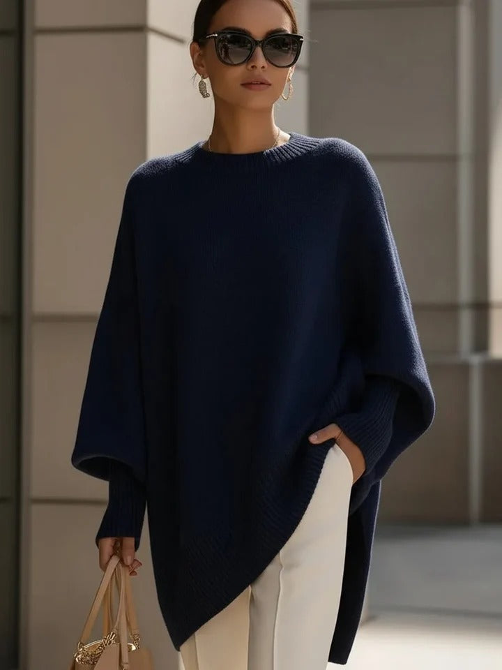 Women's Oversized Jumpers with Asymmetrical Hem