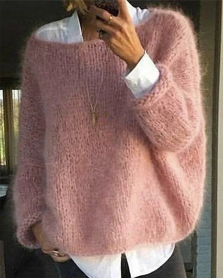Women's Fluffy Off Shoulder Jumpers