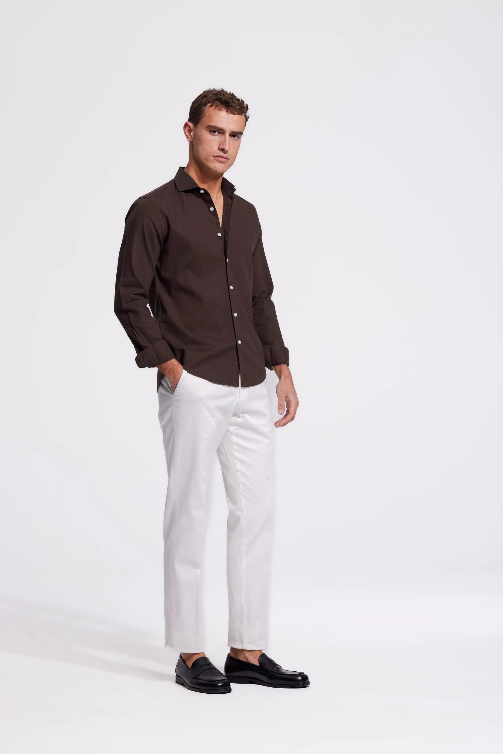 The Bellagio Men's Casual Linen Button Down Shirt