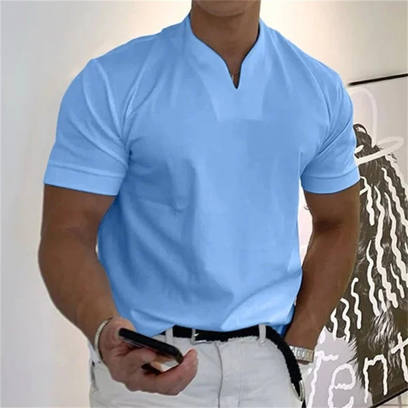 The Davis Men's Slim Fit Collar Casual T Shirt