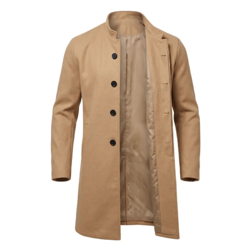 The Southwark Men's Concealed Button Casual Overcoat