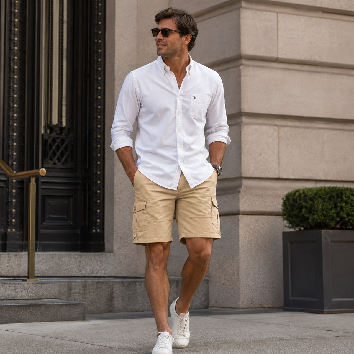 The Westminster Men’s Trendy 100% Cotton Cargo Shorts with Pockets
