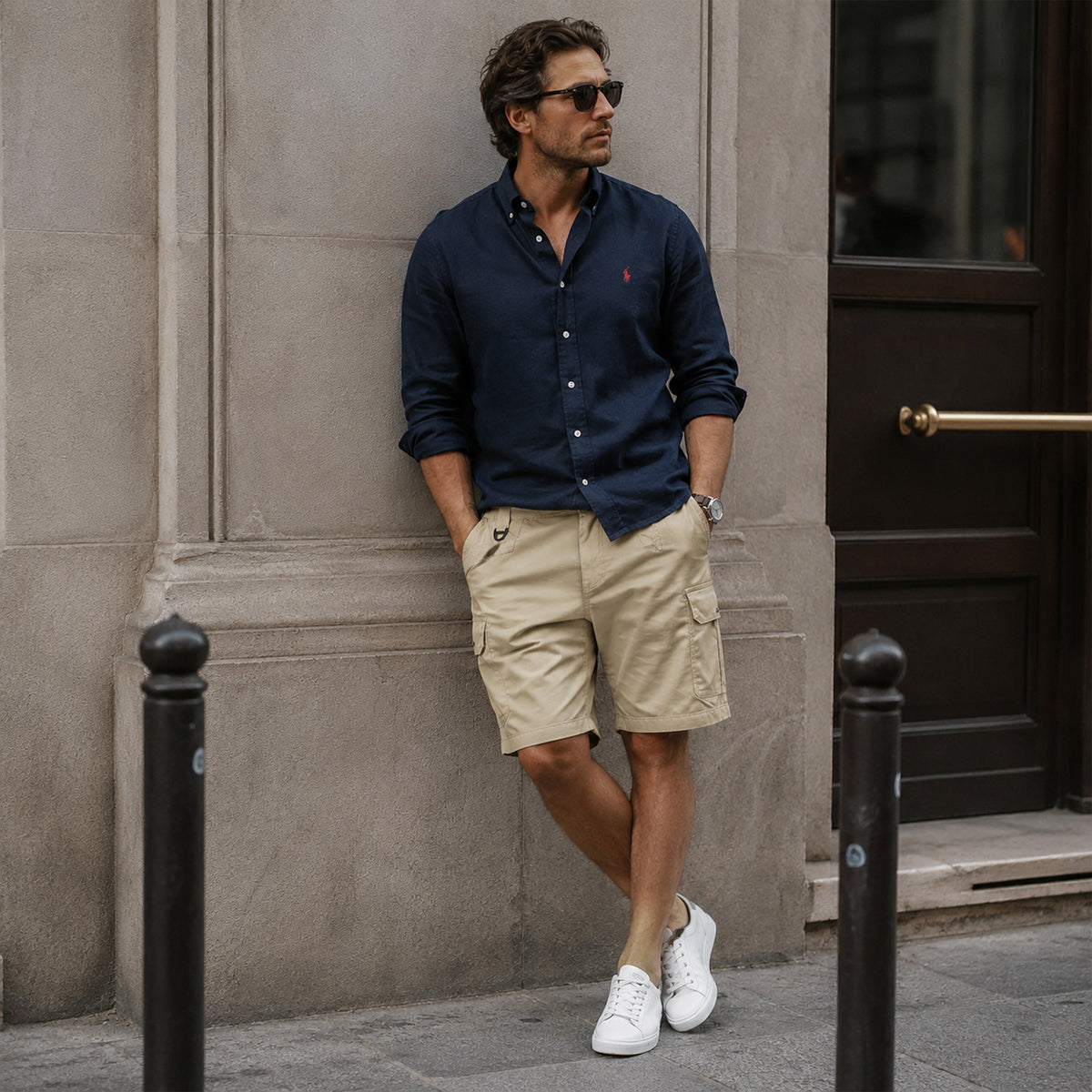 The Cambridge Mens' Trendy Cotton Cargo Shorts