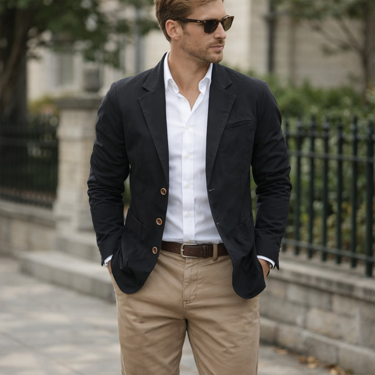 The Prestbury Men's Casual Lightweight Cotton Blazer
