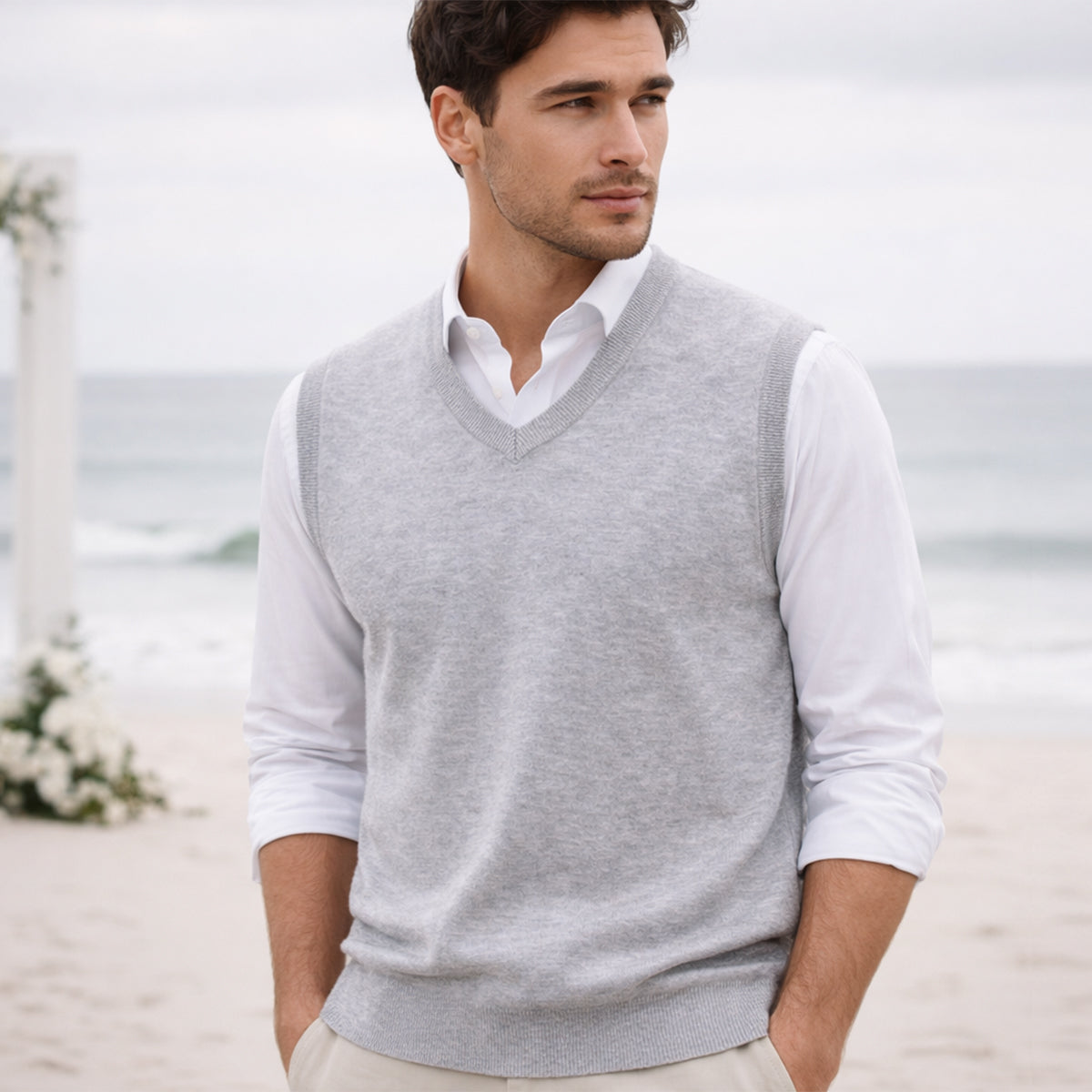 The Cagliari Men's Classic Trendy V Neck Gilet