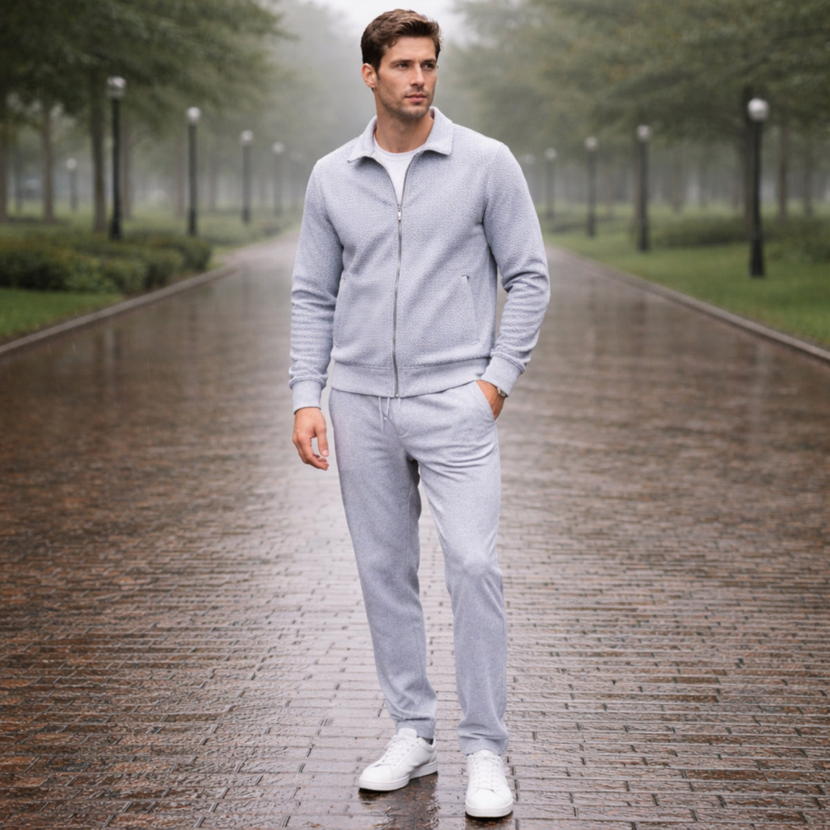 The Napoli Men’s Casual Summer Set – Jacket & Trousers Set