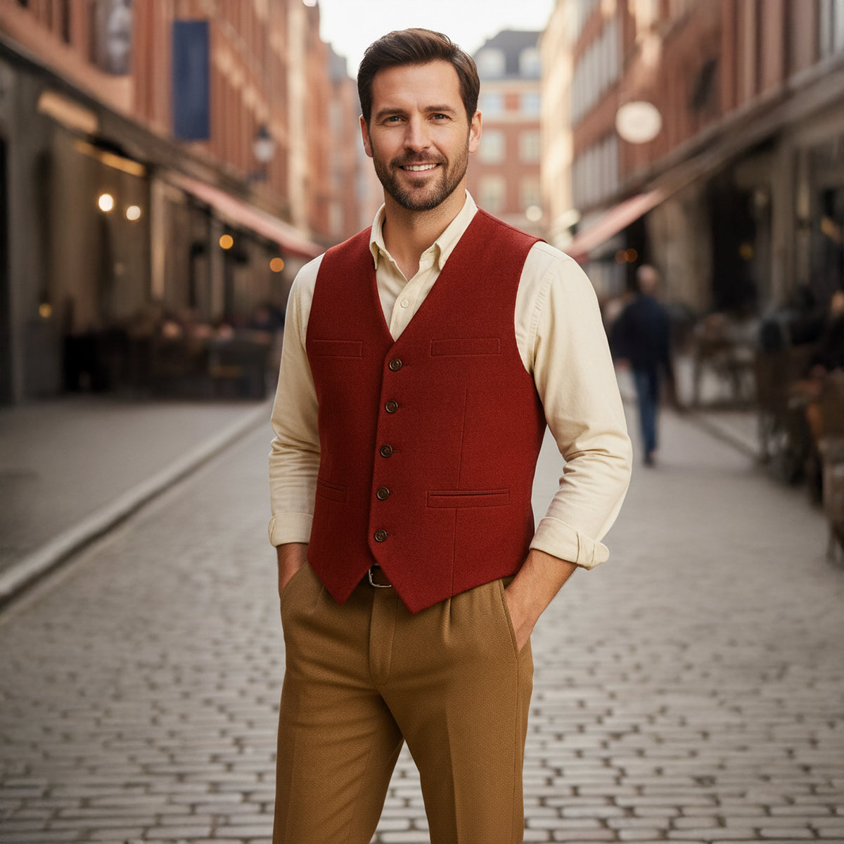 The St. Andrews Men's Elegant Button Up Vintage Waistcoat