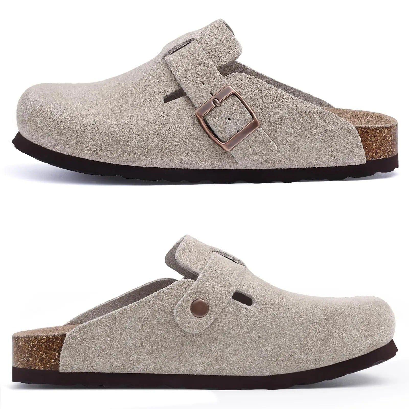 The Angel Men's Suede Buckle Comfort Clogs