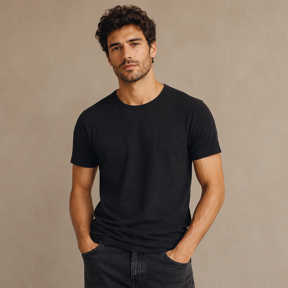 Men’s Cotton Crew Neck Basic T Shirt