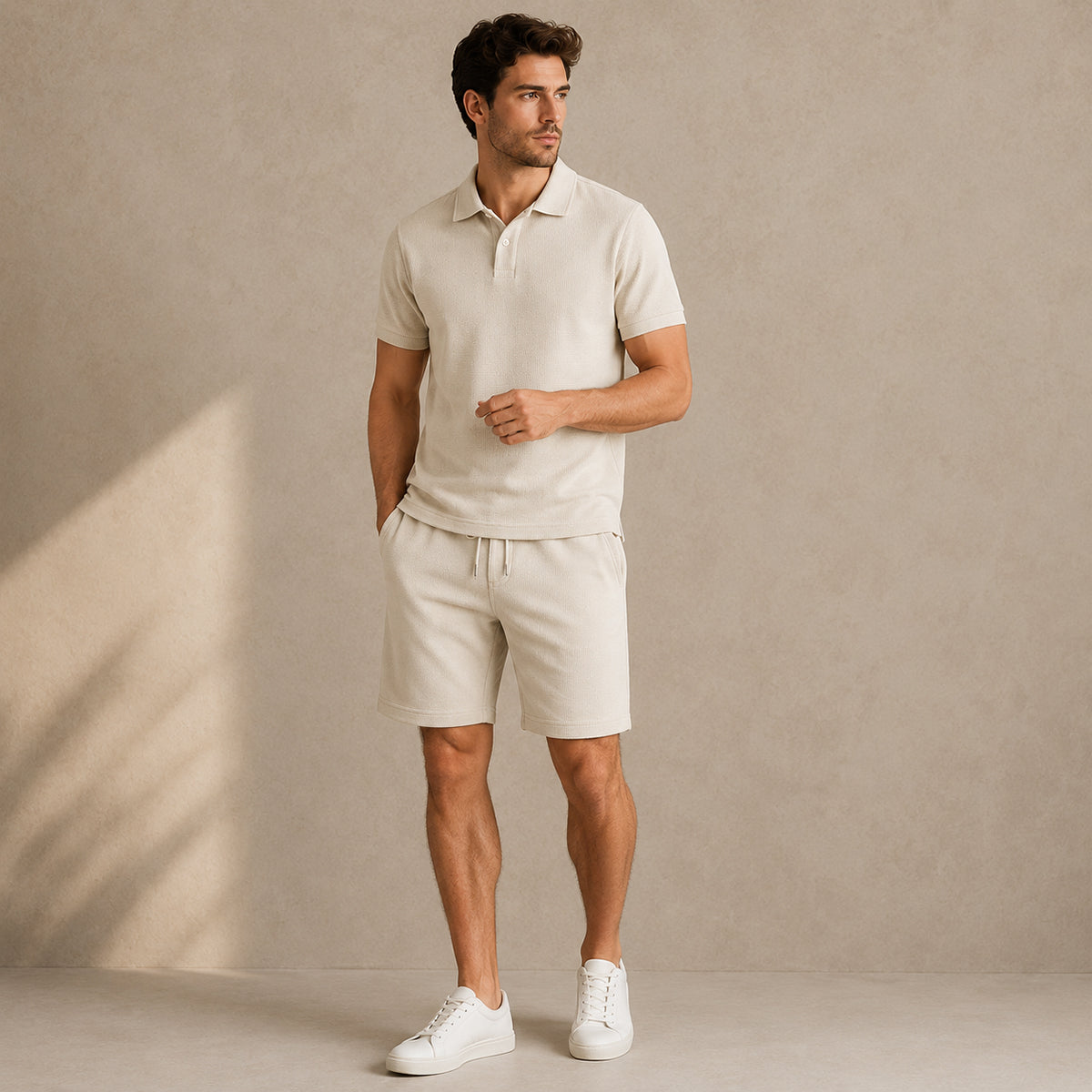 The Ashwood Creek Men’s Casual Co Ord Set – Shirt & Shorts