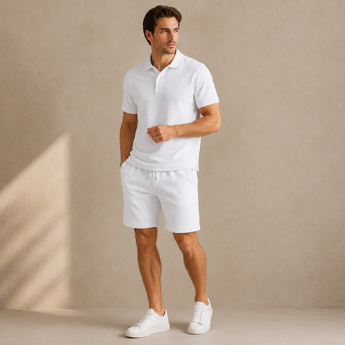 The Ashwood Creek Men’s Casual Co Ord Set – Shirt & Shorts