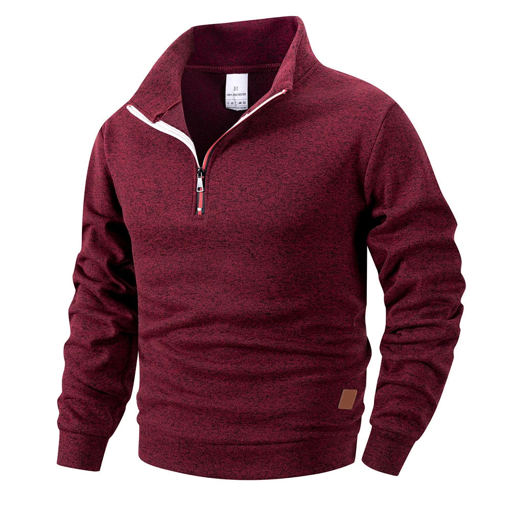 The Whitehall Men's Stand Collar Knit Jumper
