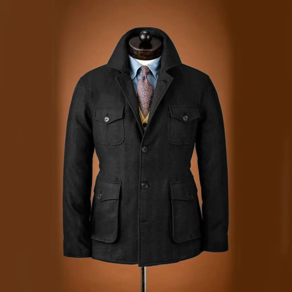 The Grosvenor Men's Multi Pocket Wool Blend Jacket