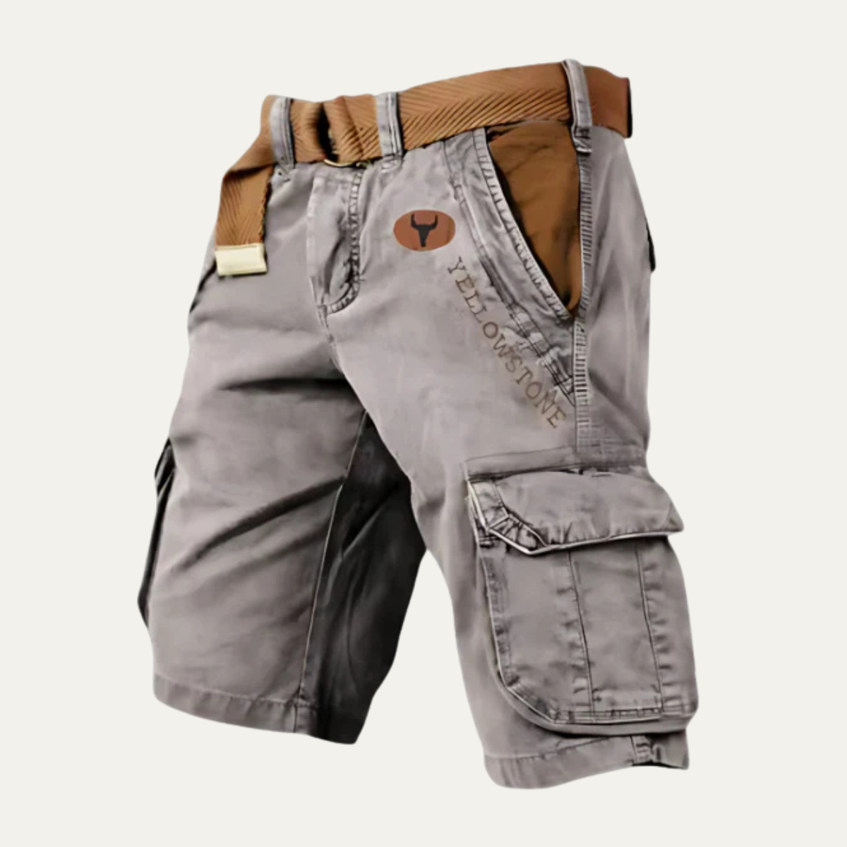 Men’s Multi Pocket Tactical Cargo Shorts with Belt