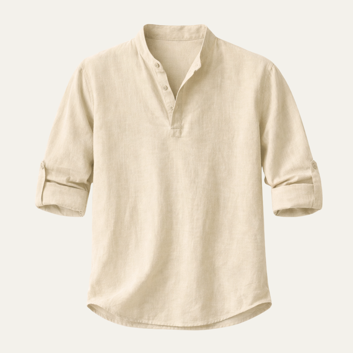 The Colchester Men’s Cotton Linen Long Sleeve Henley Shirt