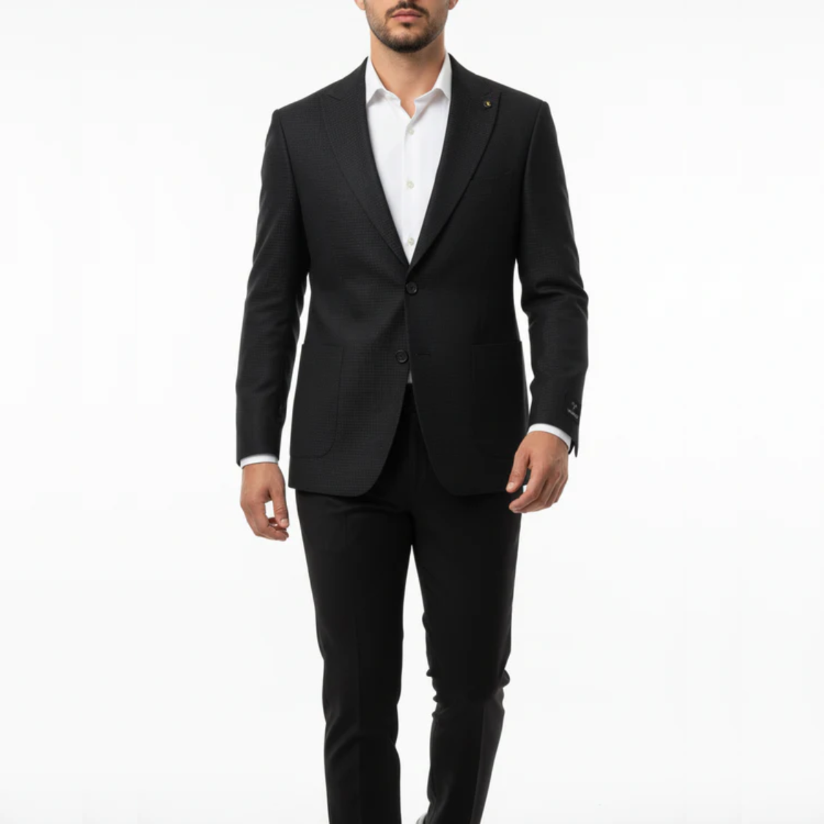 The Henderson Men's Smart Slim Fit Business Blazer - Black