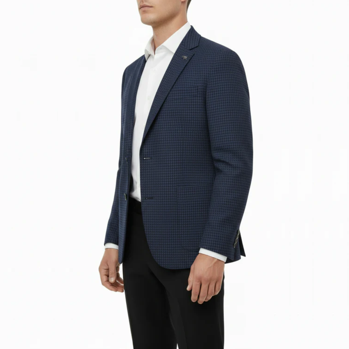 The Henderson Men's Smart Slim Fit Business Blazer - Navy Blue