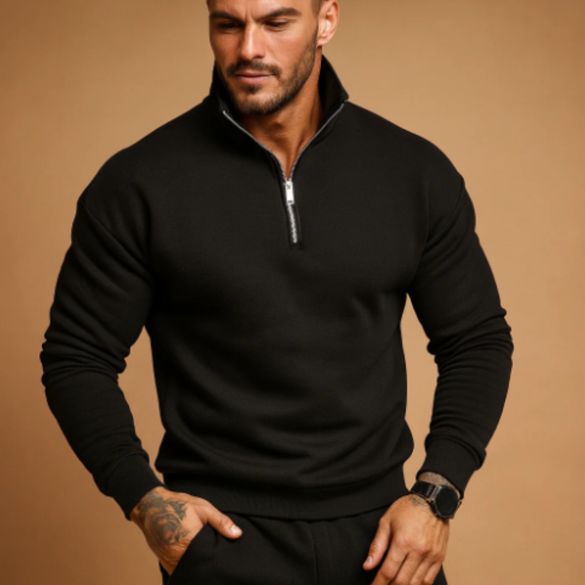 The Lexington Men’s Half Zip Knitted Jumper