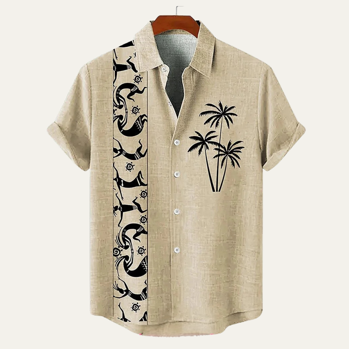 The Wrexham Men’s Classic Patchwork Short Sleeve Linen Shirt