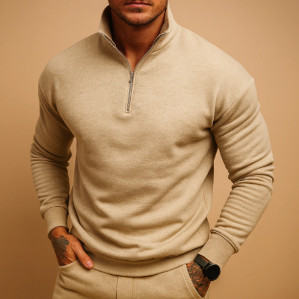 The Lexington Men’s Half Zip Knitted Jumper