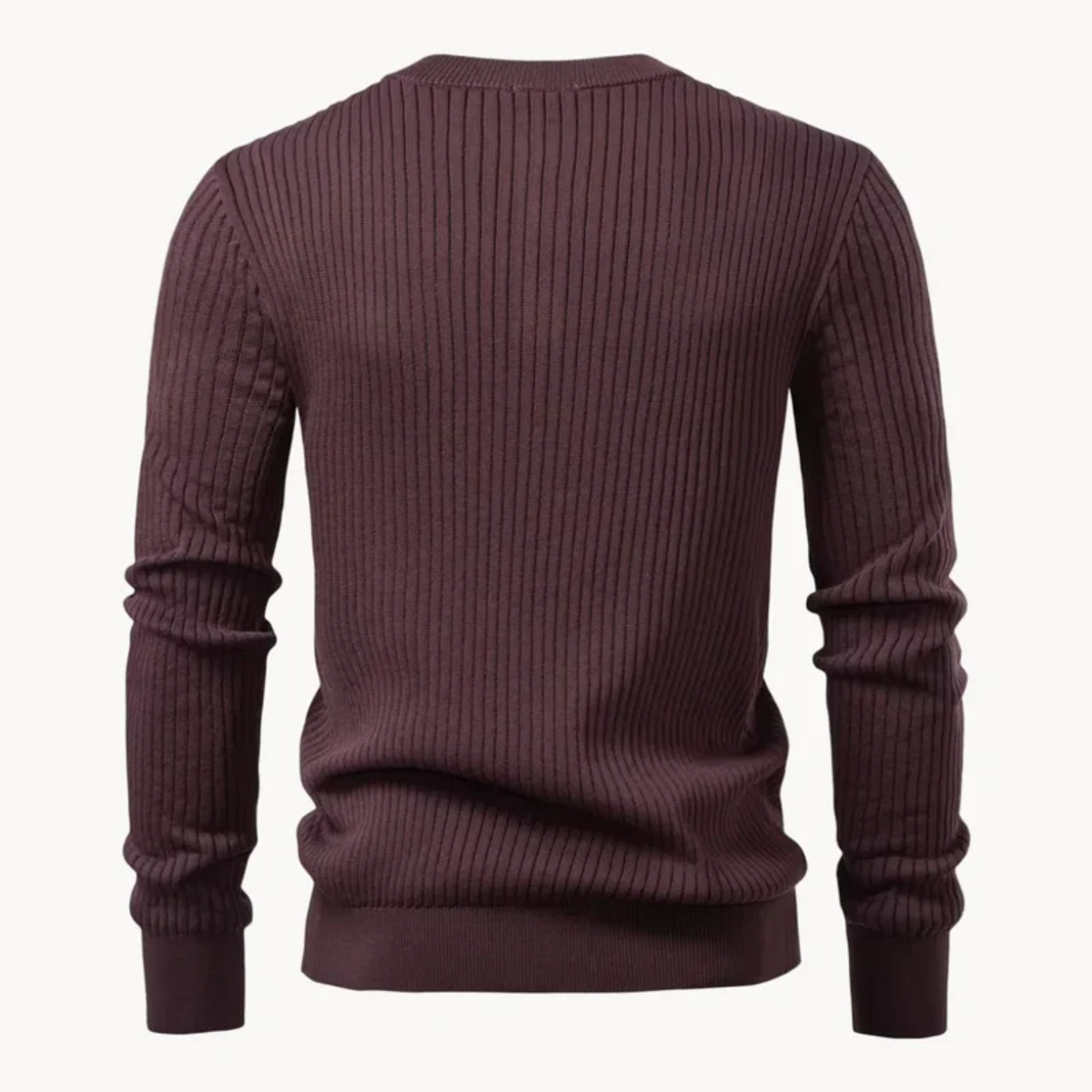 The Taormina Men's Ribbed Henley Knit Jumper