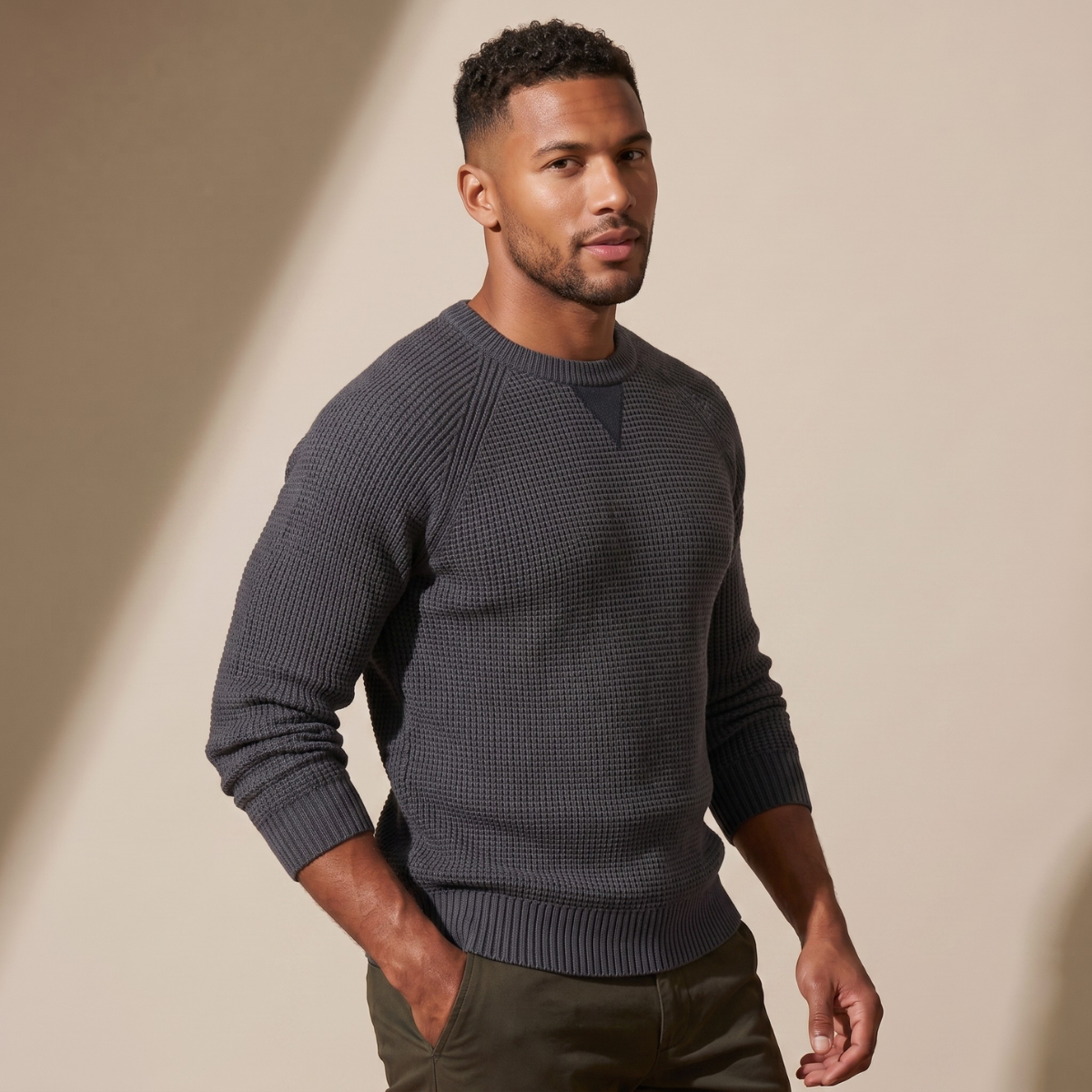 Men's Comfortable Knitted Cotton Jumpers