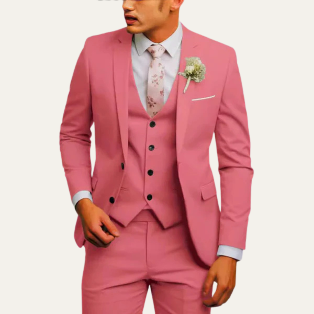 Men’s Elegant 3 Piece Slim Fit Business Suit Set