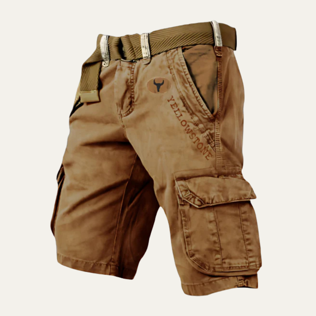 Men’s Multi Pocket Tactical Cargo Shorts with Belt