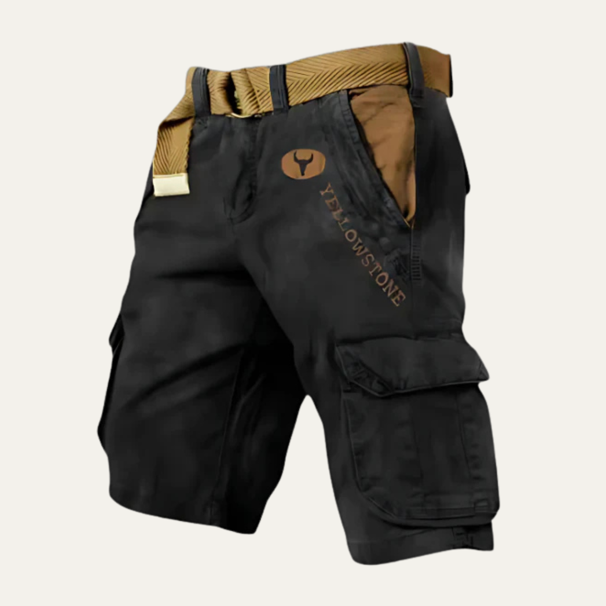 Men’s Multi Pocket Tactical Cargo Shorts with Belt