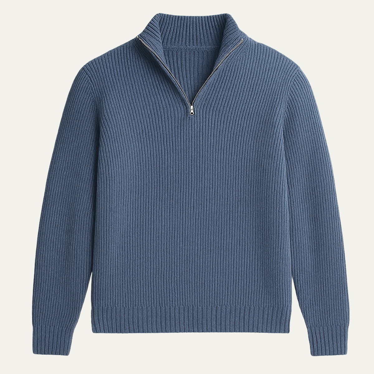 The Vicenza Men’s Soft Knit Cashmere Half Zip Jumper