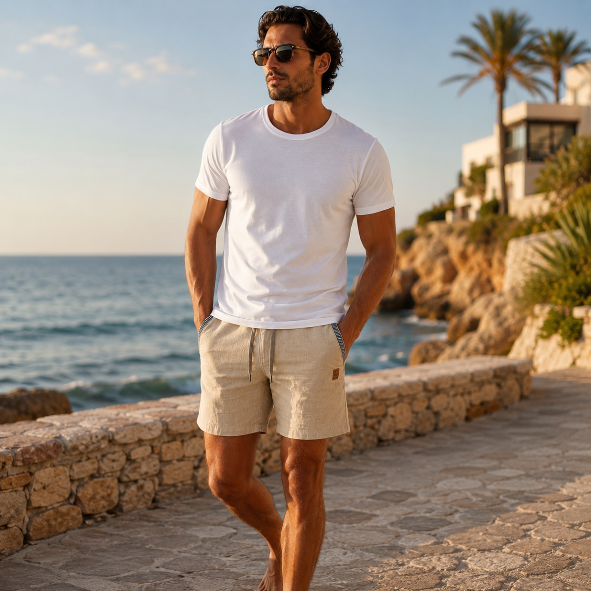 The Sacramento Men's Drawstring Linen Summer Shorts