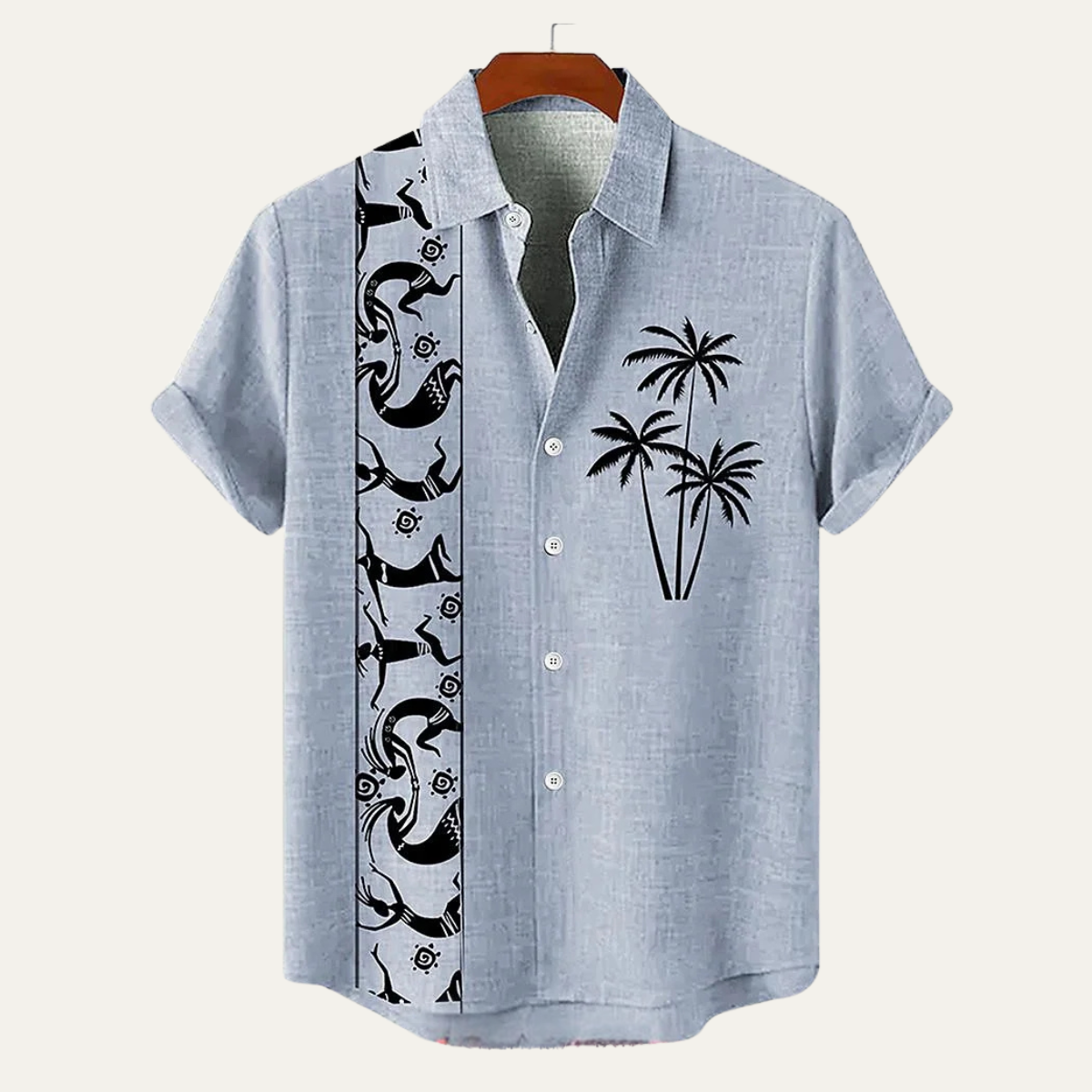 The Wrexham Men’s Classic Patchwork Short Sleeve Linen Shirt