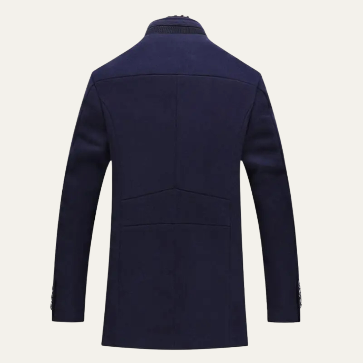 The Blenheim Men's Smart Casual Wool Trench Coat with Stand Collar