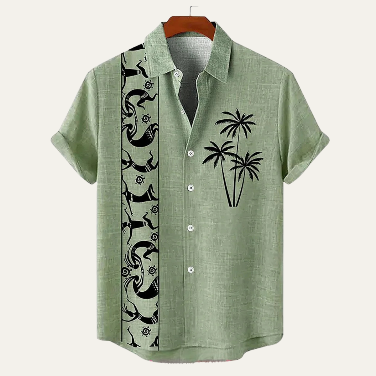 The Wrexham Men’s Classic Patchwork Short Sleeve Linen Shirt