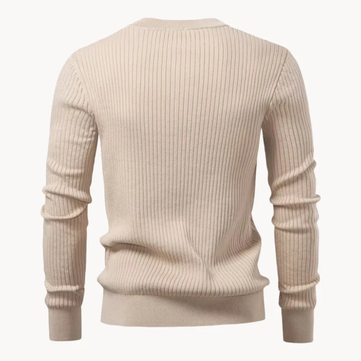 The Taormina Men's Ribbed Henley Knit Jumper