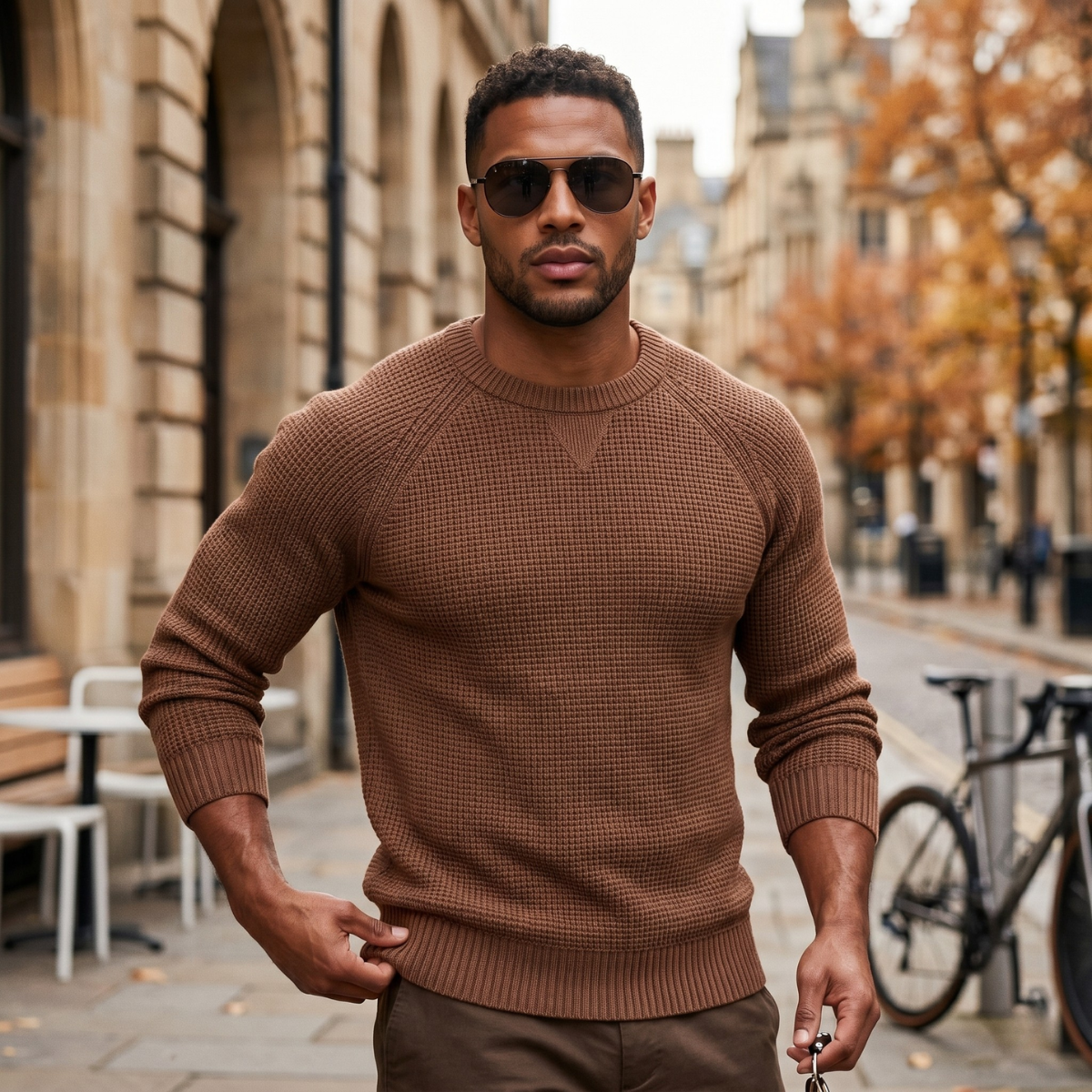 Men's Comfortable Knitted Cotton Jumpers