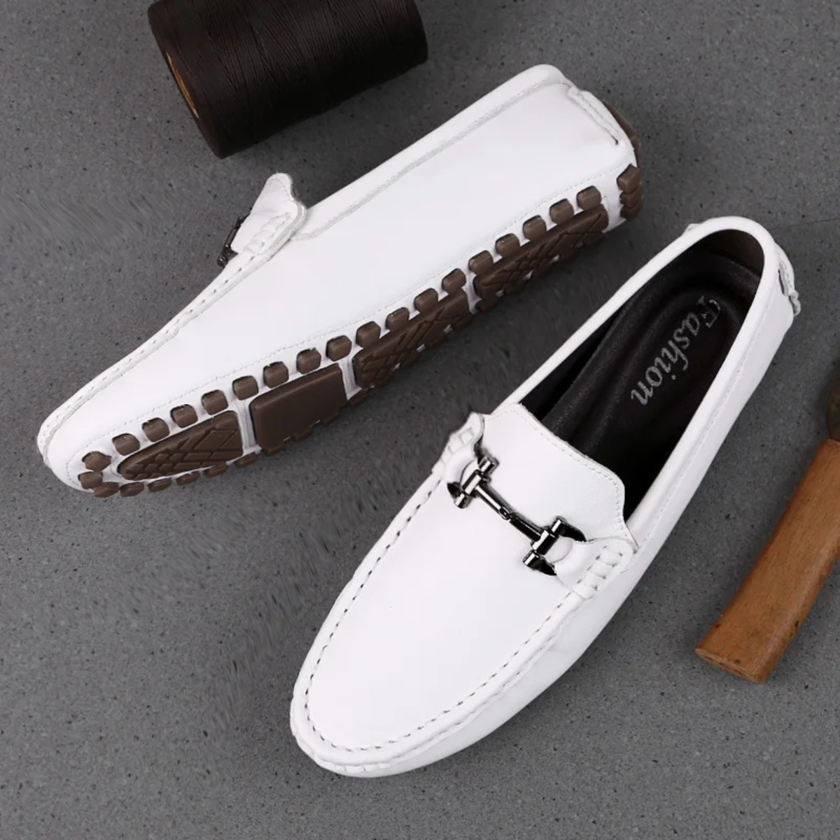 The Dover Men’s Leather Dress Loafers with Horsebit Detail