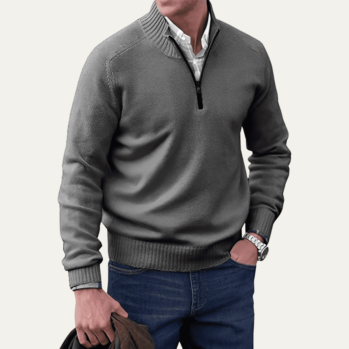 Men’s Casual Half Zip Jumper