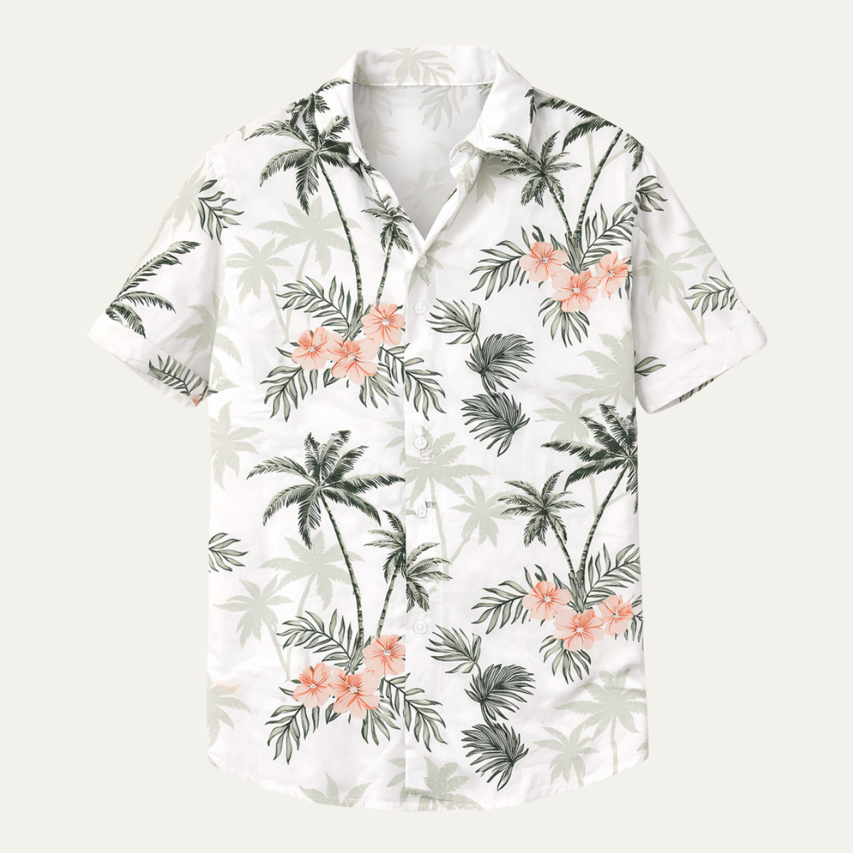 The Cotswolds Men’s Palm Tree Print Short Sleeve Shirt