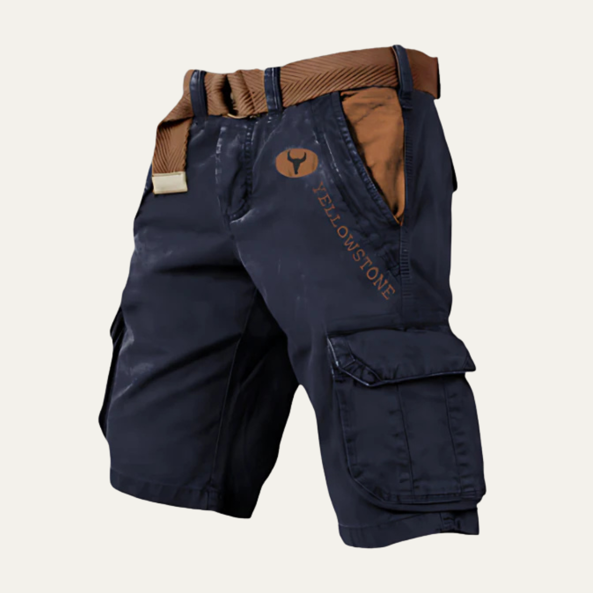 Men’s Multi Pocket Tactical Cargo Shorts with Belt