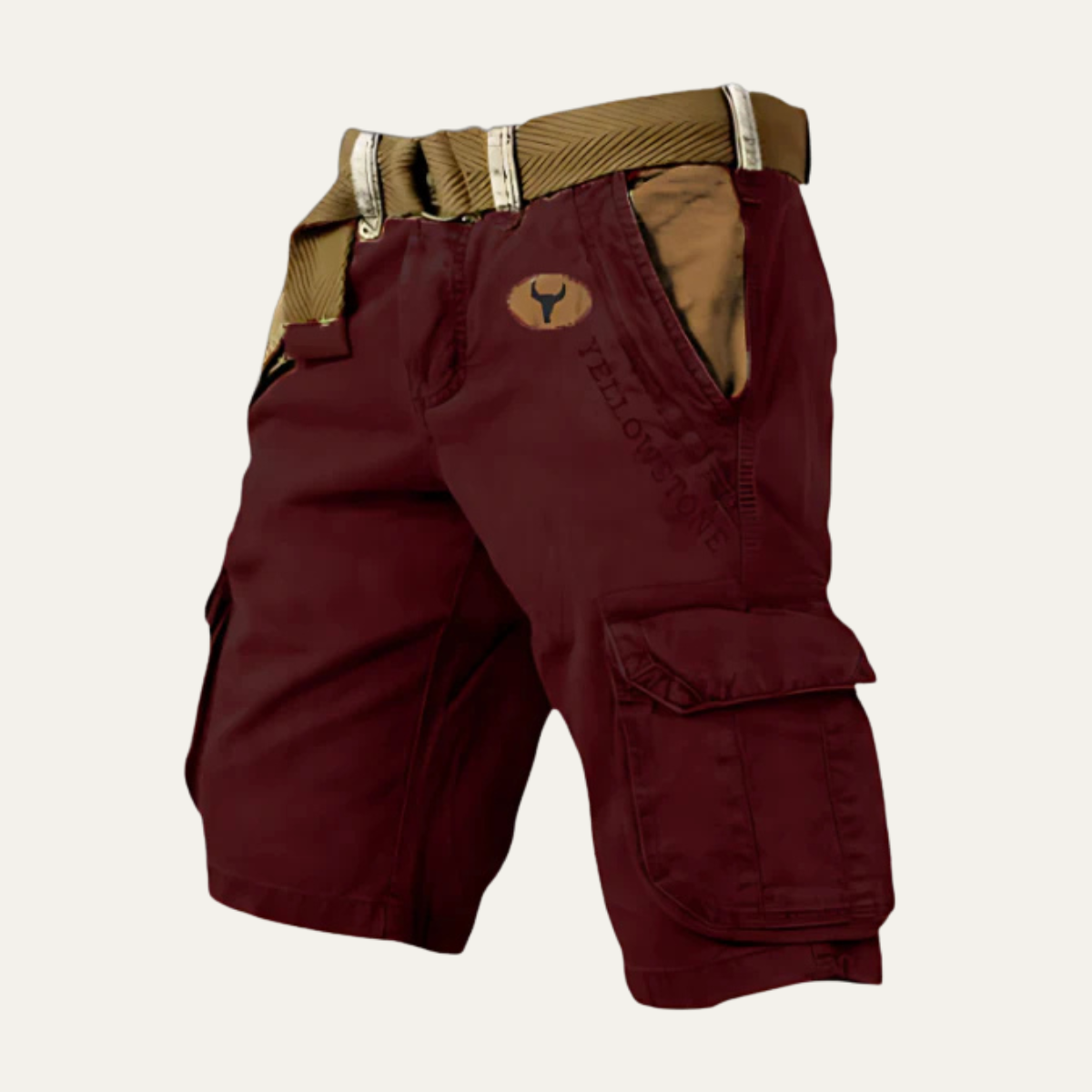 Men’s Multi Pocket Tactical Cargo Shorts with Belt