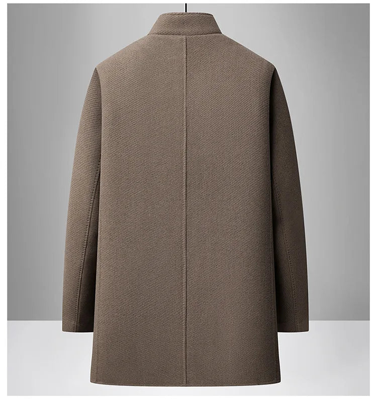 The Cheapside Men's Padded Wool Blend Business Overcoat