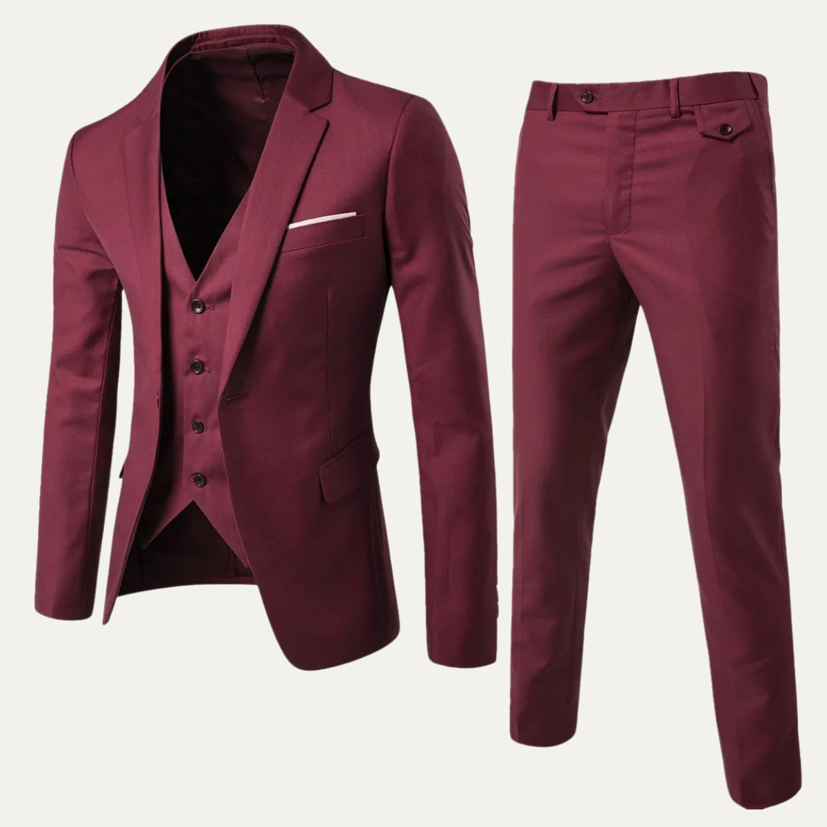 The Novara Men’s Formal Suit Set – Blazer Waistcoat Trousers