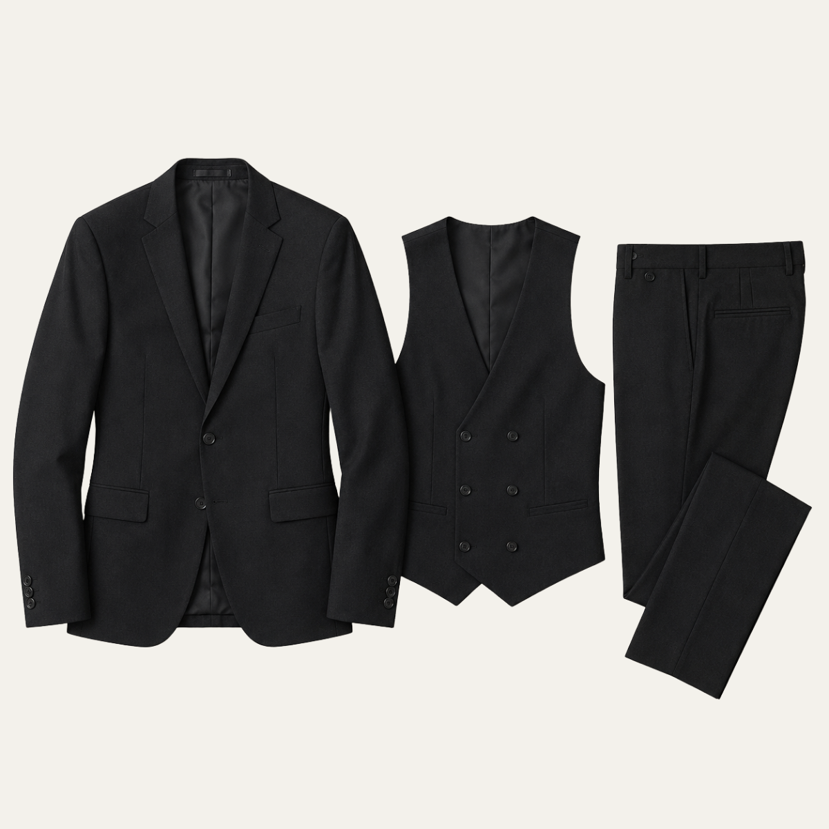 The Remington Men’s 3 Piece Slim Fit Tuxedo Suit Set – Formal Wedding & Business Suit