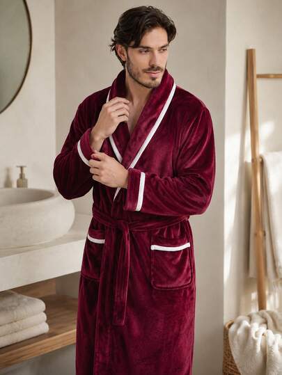 The Cavendish Men's Plush Fleece Dressing Gown
