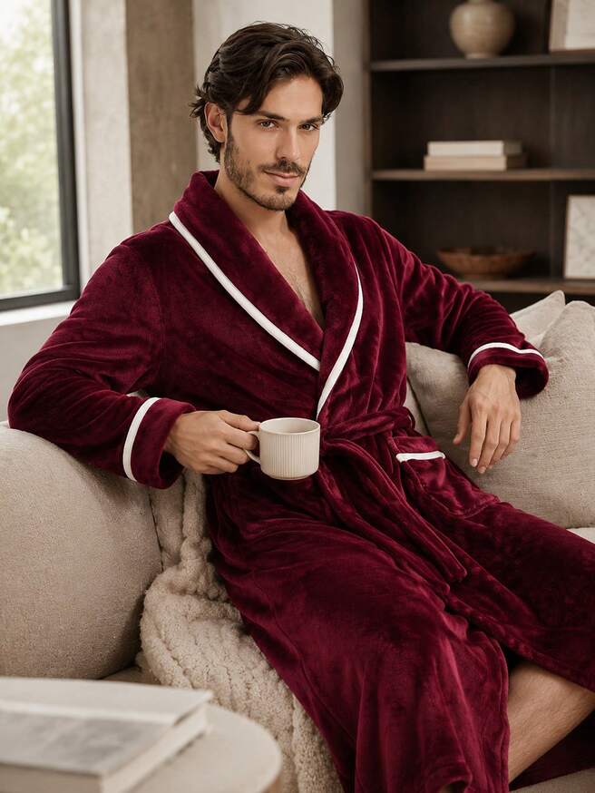 The Cavendish Men's Plush Fleece Dressing Gown