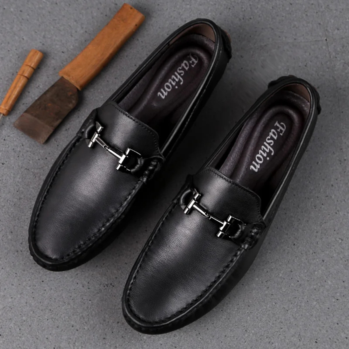 The Dover Men’s Leather Dress Loafers with Horsebit Detail